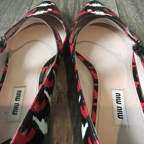 Miu Miu Pistol Mary Jane Flats - Picture 4 of 8